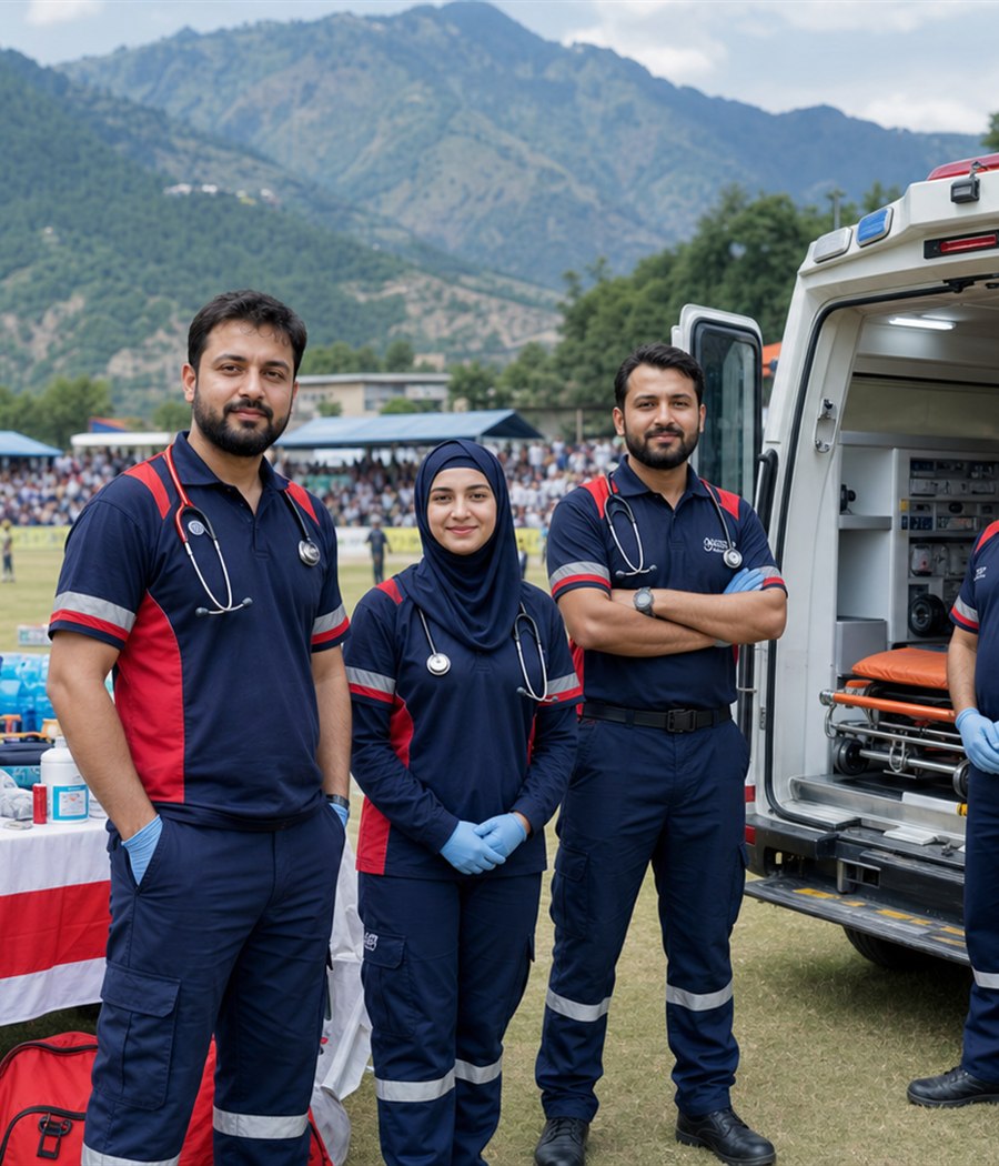 Pakistani ambulance team serving the Hazara region