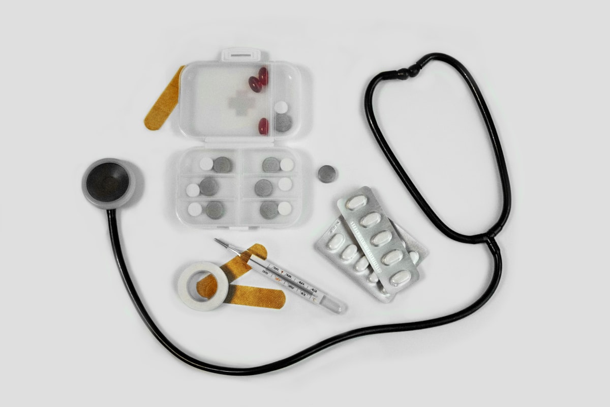 First aid essential kit and supplies