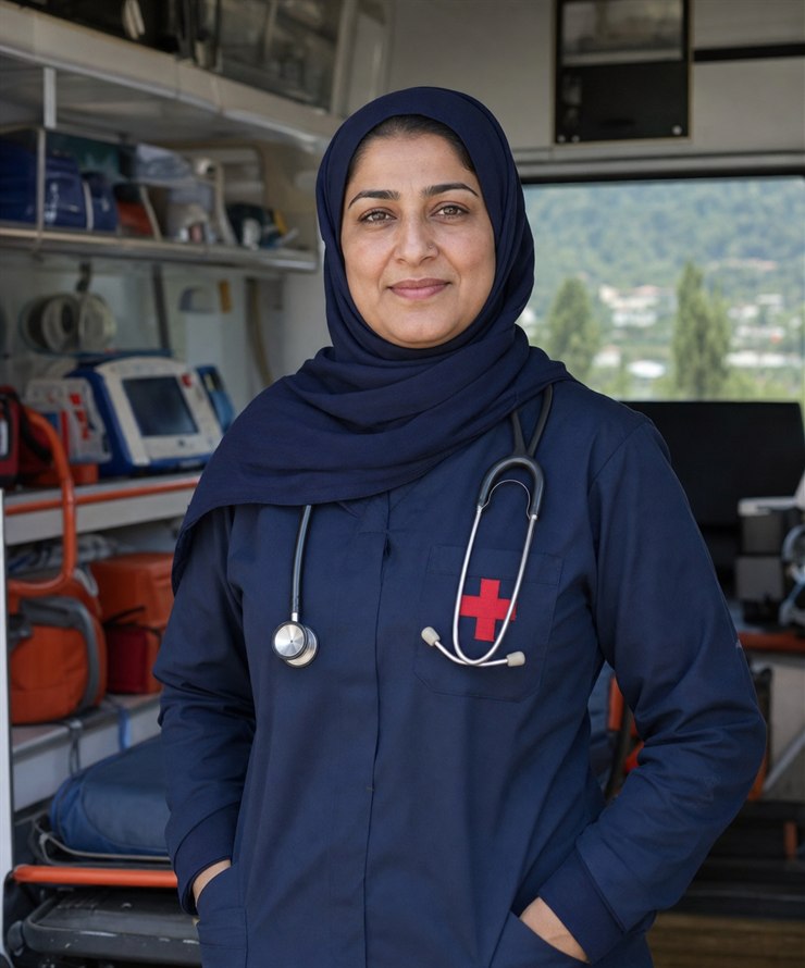 Portrait of Dr. Saima Rauf, Chief Paramedic